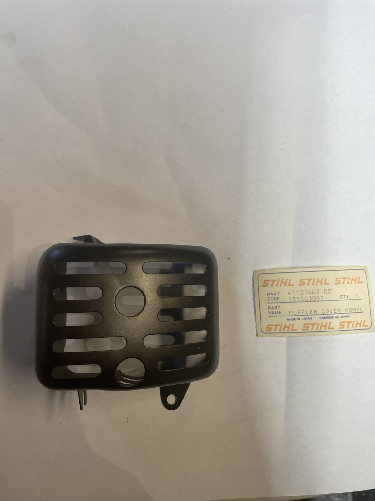 OEM STIHL String Trimmer Exhaust Muffler Cover Muffler Shroud 4112-140-7100 product image